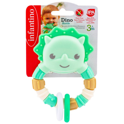 Погремушка-прорезыватель Динозаврик Infantino 316758 1